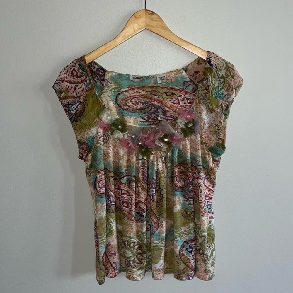 Y2K Bamboo Traders Fairy Core Blouse